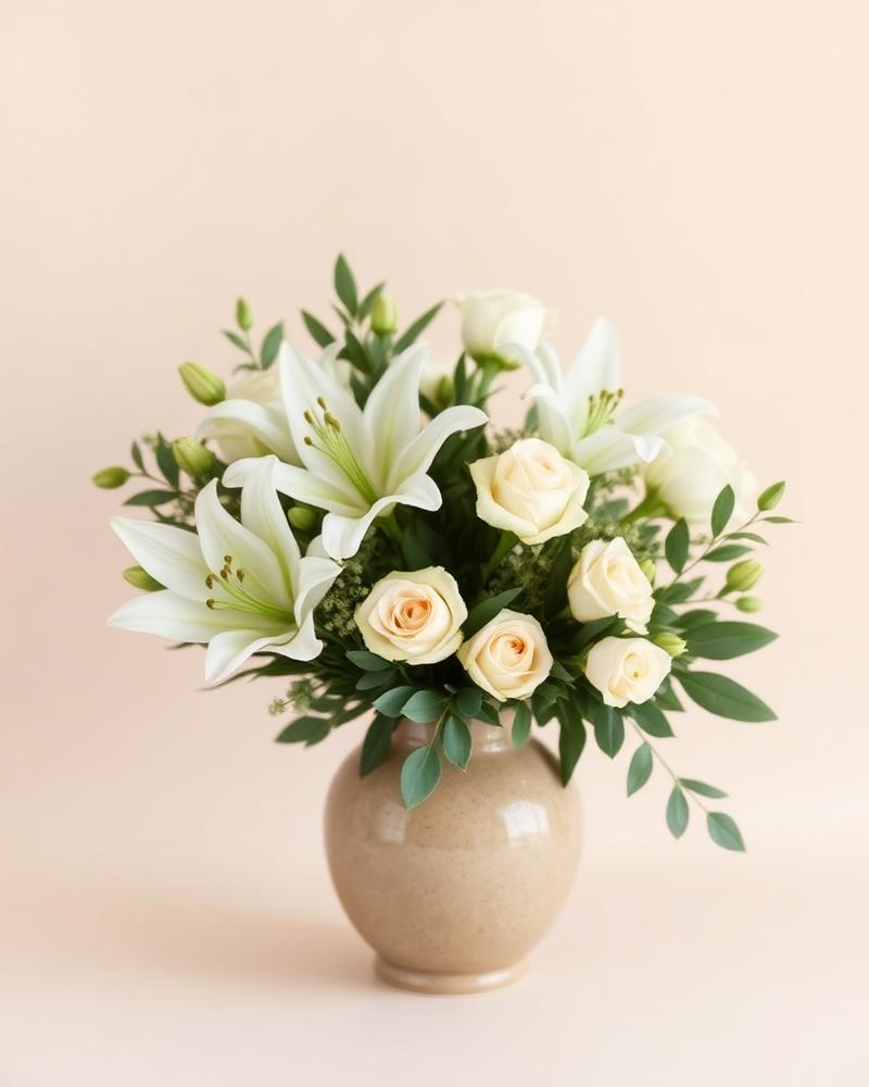 Sympathy floral arrangement by Zuri Blooms